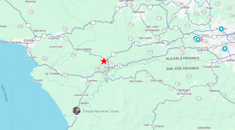 MCS Costa Rica site location